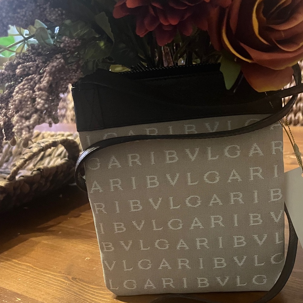Bulgari Brown and Cream Crossbody Bag